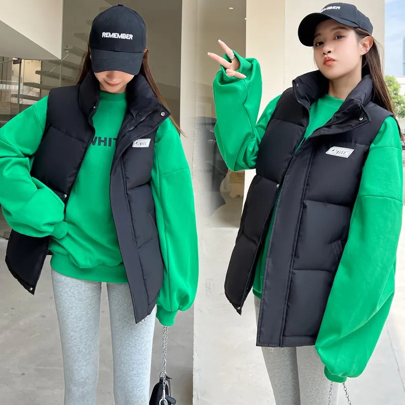 Puffer Vest Fashion Women - Fall Winter Warm Cropped Vest Jackets