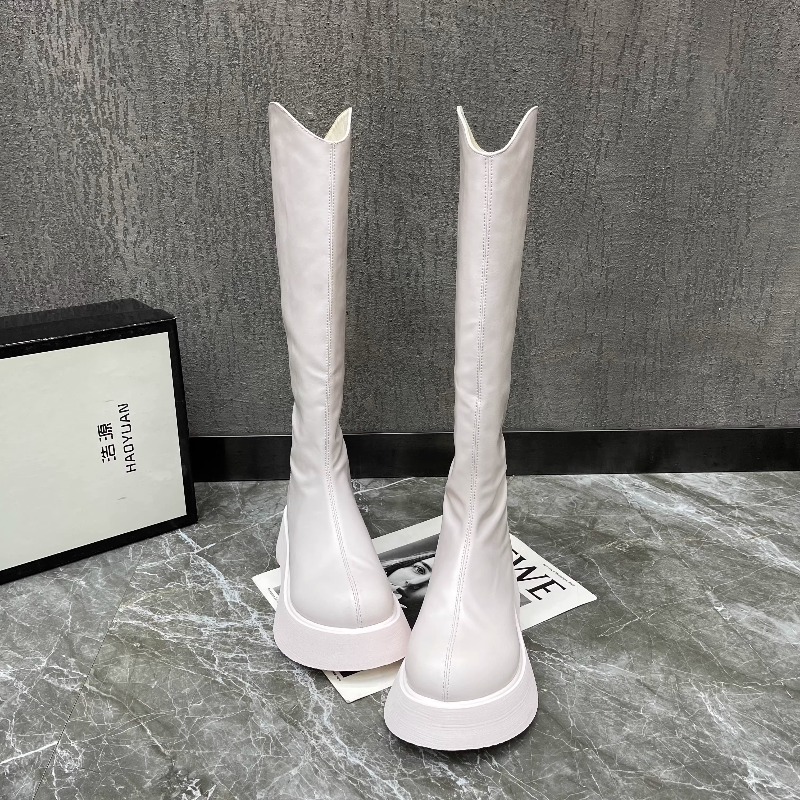 Women'S Fashion Winter 2025 - Women's New Simple Solid Color Platform