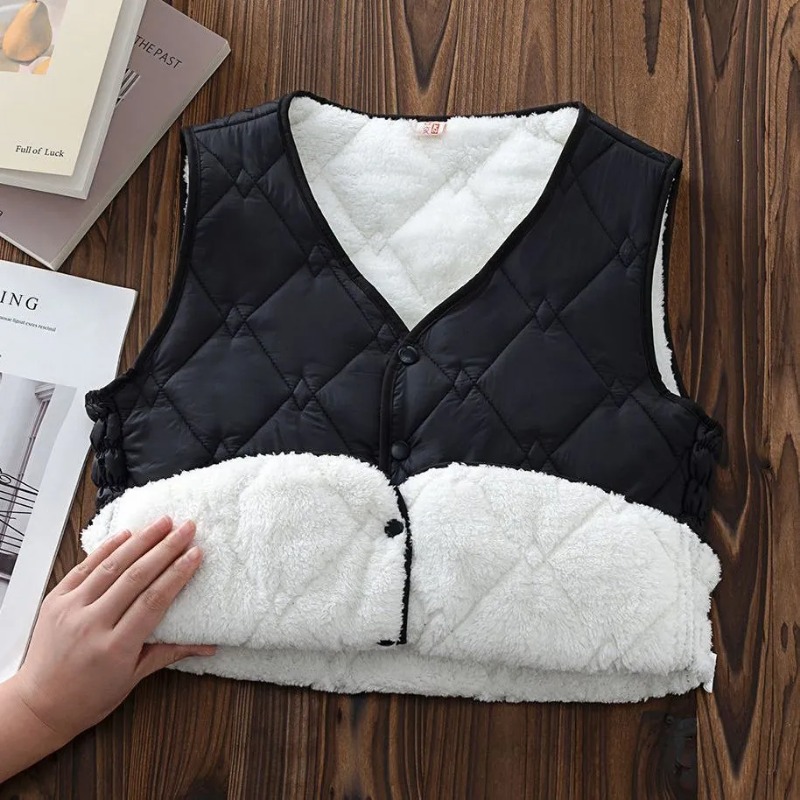 Puffer Vest Fashion Women - Vintage Women Lace-up V-neck Sleeveless Cardigan