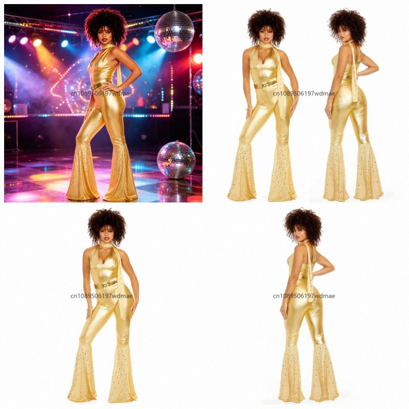 Women Fashion 80S - 70s Retro Disco Costume Fashion Stage