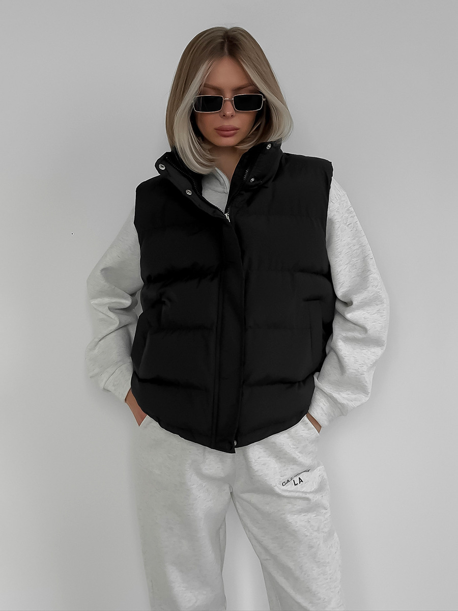 Puffer Vest Fashion Women - Women's Autumn Winter Sleeveless Hooded Puffer