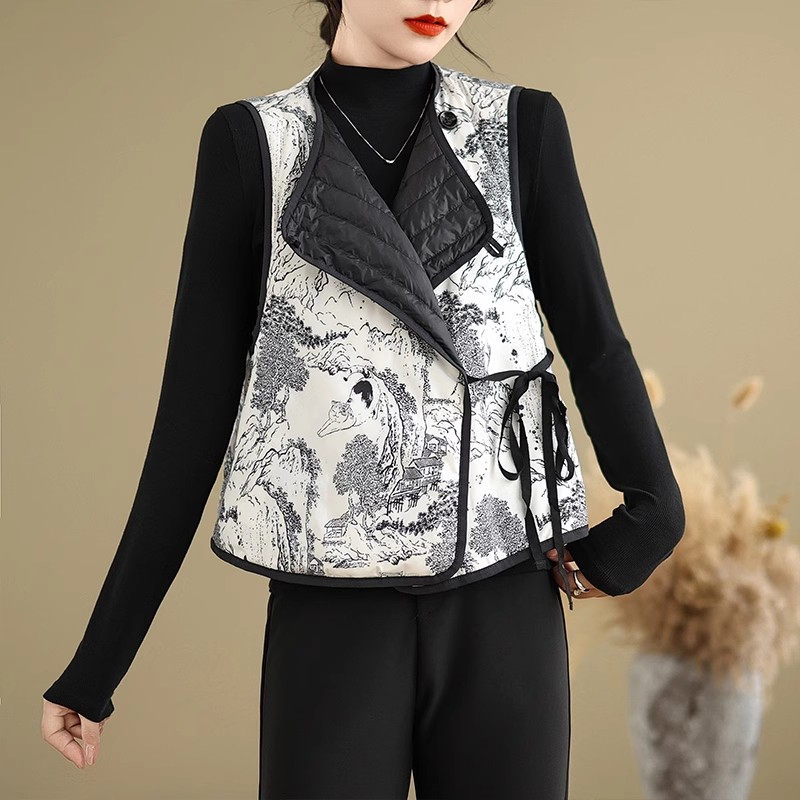 Women'S Fashion Quilted Jacket - Women's Cotton Vest Jacket Autumn Winter,