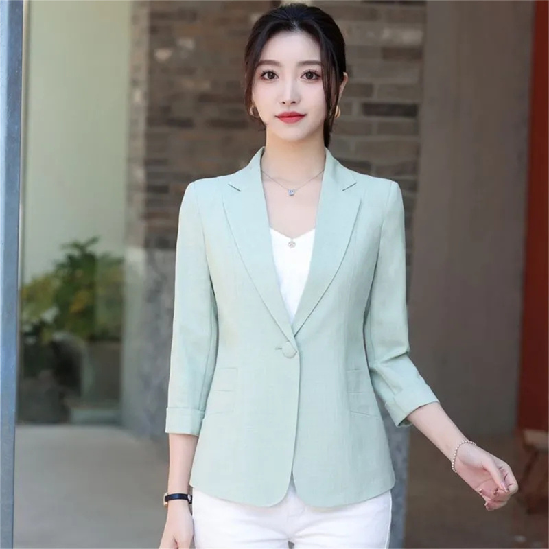 Elegant Women's Stripe 3/4 sle - Blazer Women Oversized recension och pris