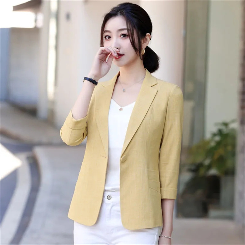 Elegant Women's Stripe 3/4 sle - Blazer Women Oversized recension och pris