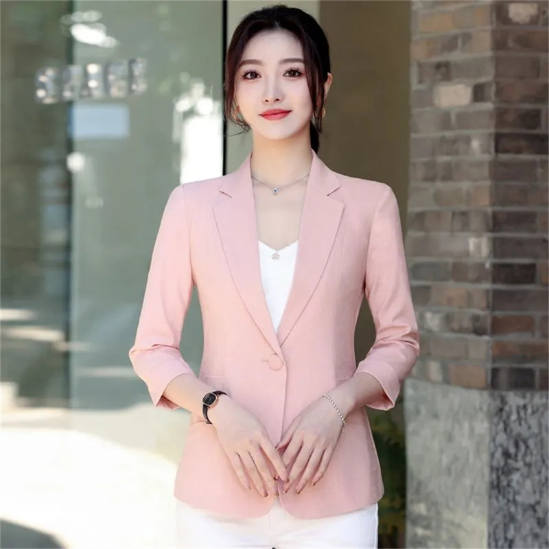 Elegant Women's Stripe 3/4 sle - Blazer Women Oversized recension och pris
