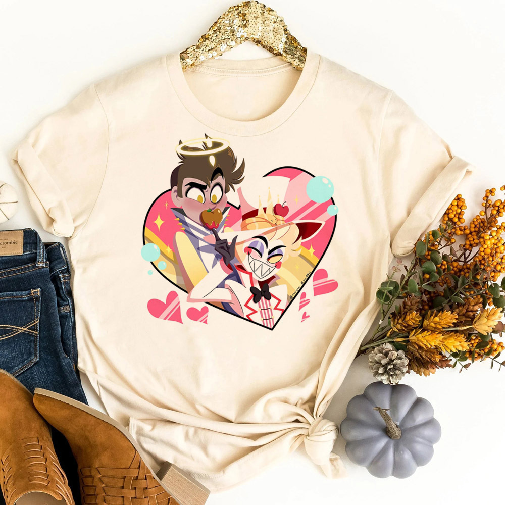 Hazbin Hotel t-shirt shoujo ko - Women Fashion 80S recension och pris