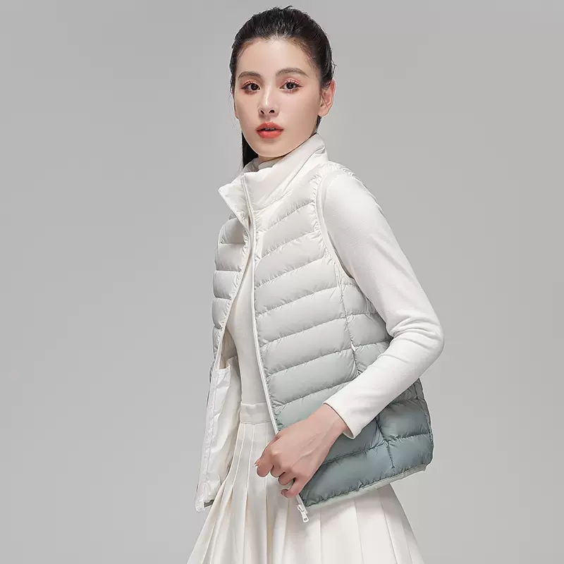 Women Fashion Gradient Ultra L - Puffer Vest Fashion Women recension och pris