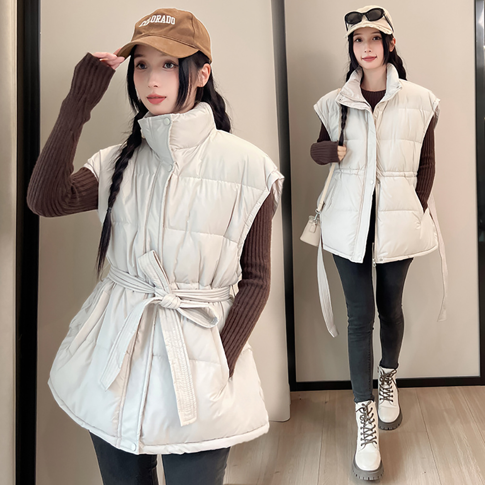 Autumn Winter Belt Slim Cotton - Women'S Fashion Quilted Jacket recension och pris