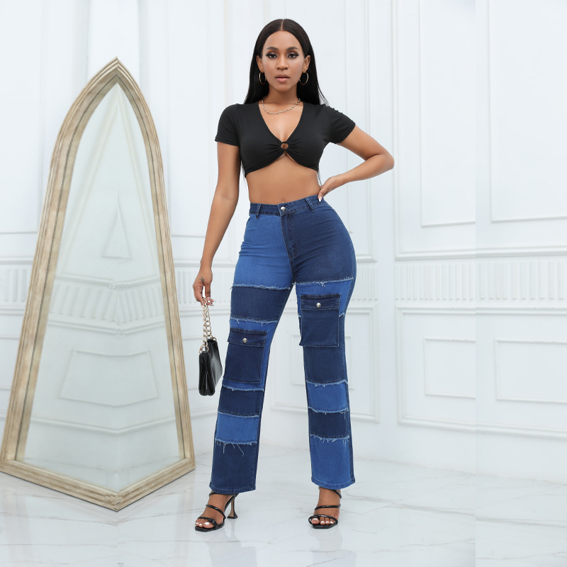 Utility Style Color Block Mult - Women'S Fashion Utility Pants recension och pris