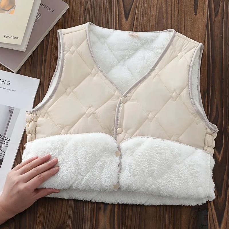 Vintage Women Lace-up V-neck S - Puffer Vest Fashion Women recension och pris
