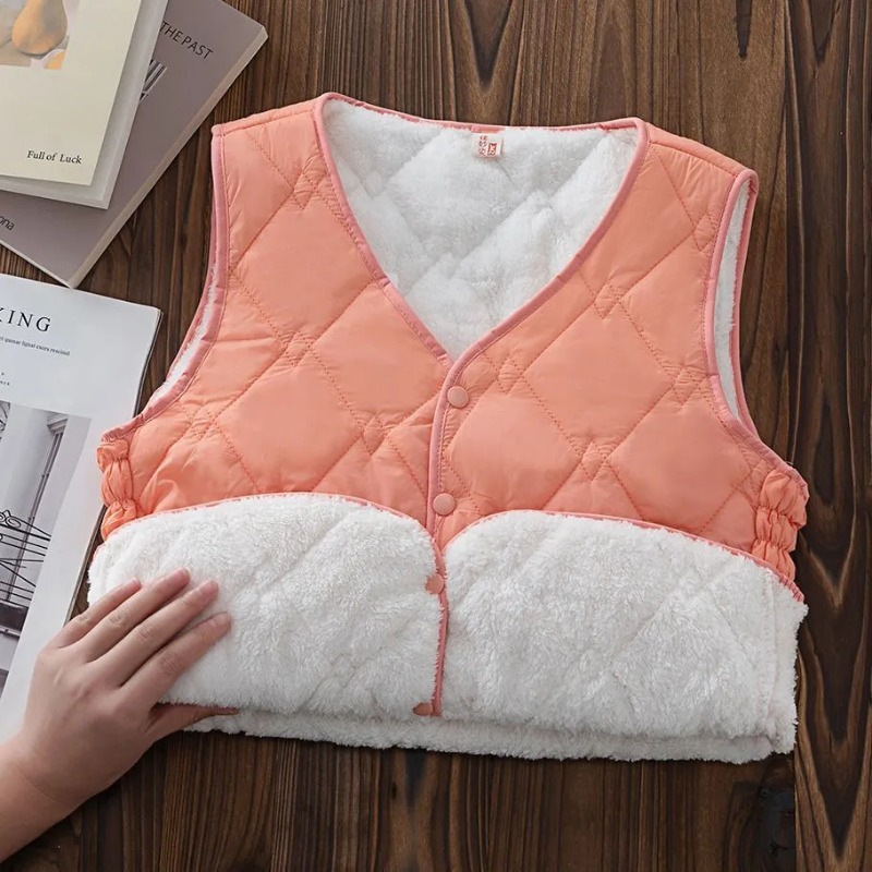 Vintage Women Lace-up V-neck S - Puffer Vest Fashion Women recension och pris