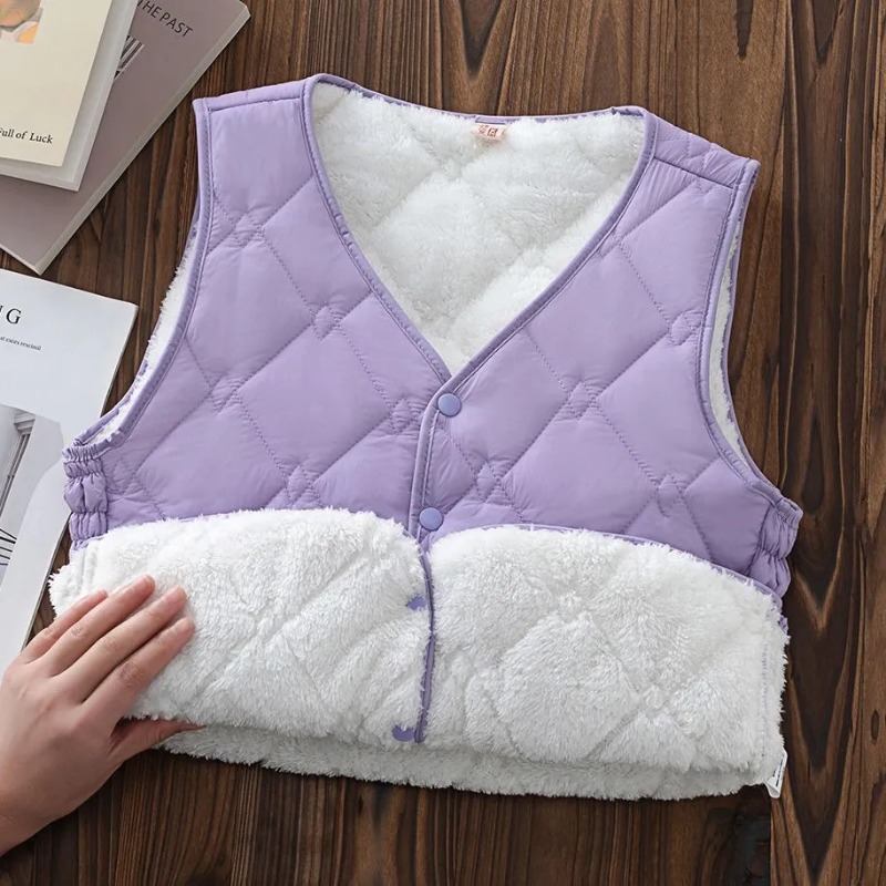 Vintage Women Lace-up V-neck S - Puffer Vest Fashion Women recension och pris