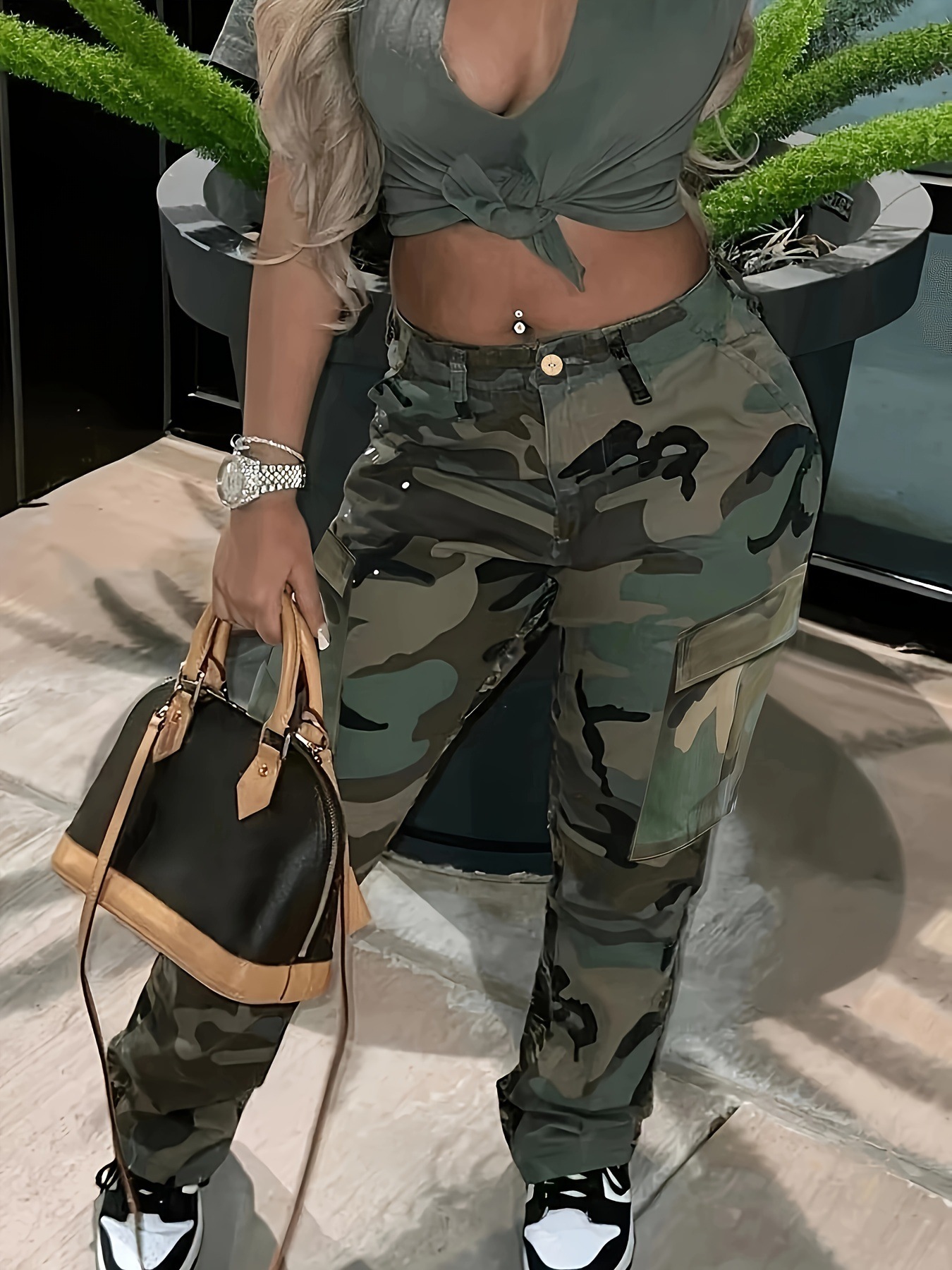 Women's Camo Cargo Pants - Mul - Women'S Fashion Utility Pants recension och pris