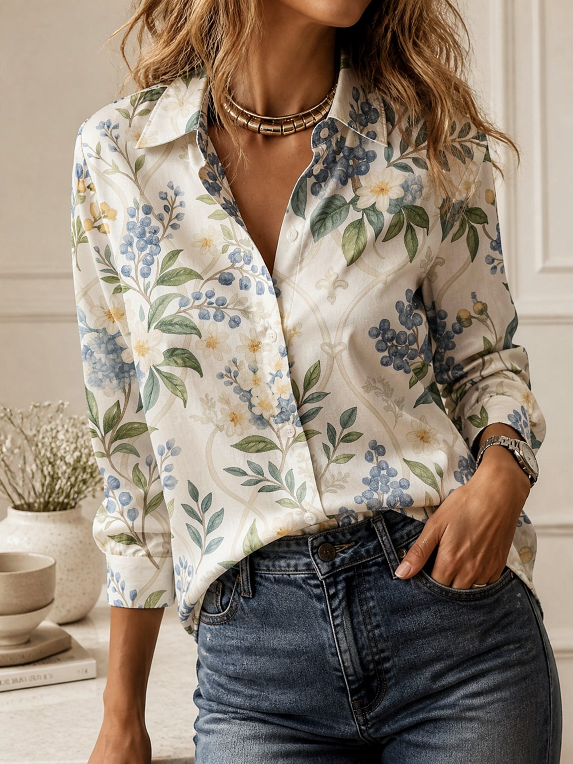 Casual All-match Collared Blou - Women'S Fashion Essentials recension och pris