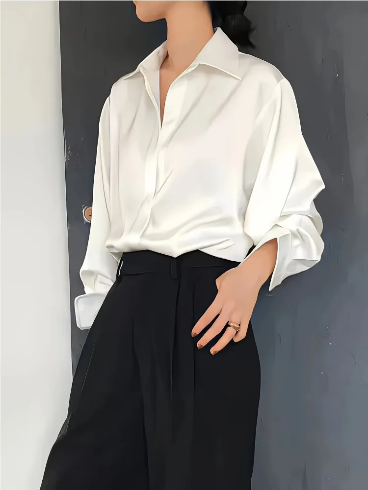 Plus Size Casual Women Silk Sh - Women'S Fashion Essentials recension och pris