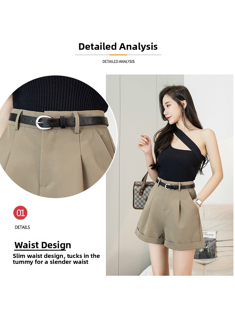 High Waist Wide Leg Short Pant - Women'S Fashion Utility Pants recension och pris