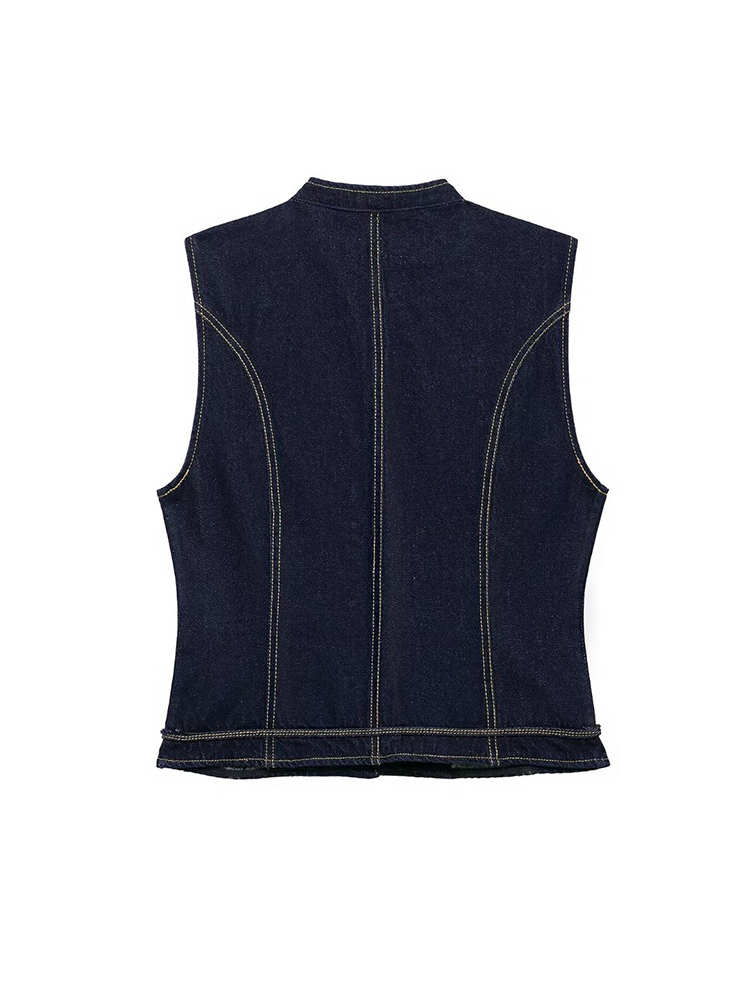 TFMLN Women's Knotted Denim Ve - Women'S Fashion Quilted Jacket recension och pris