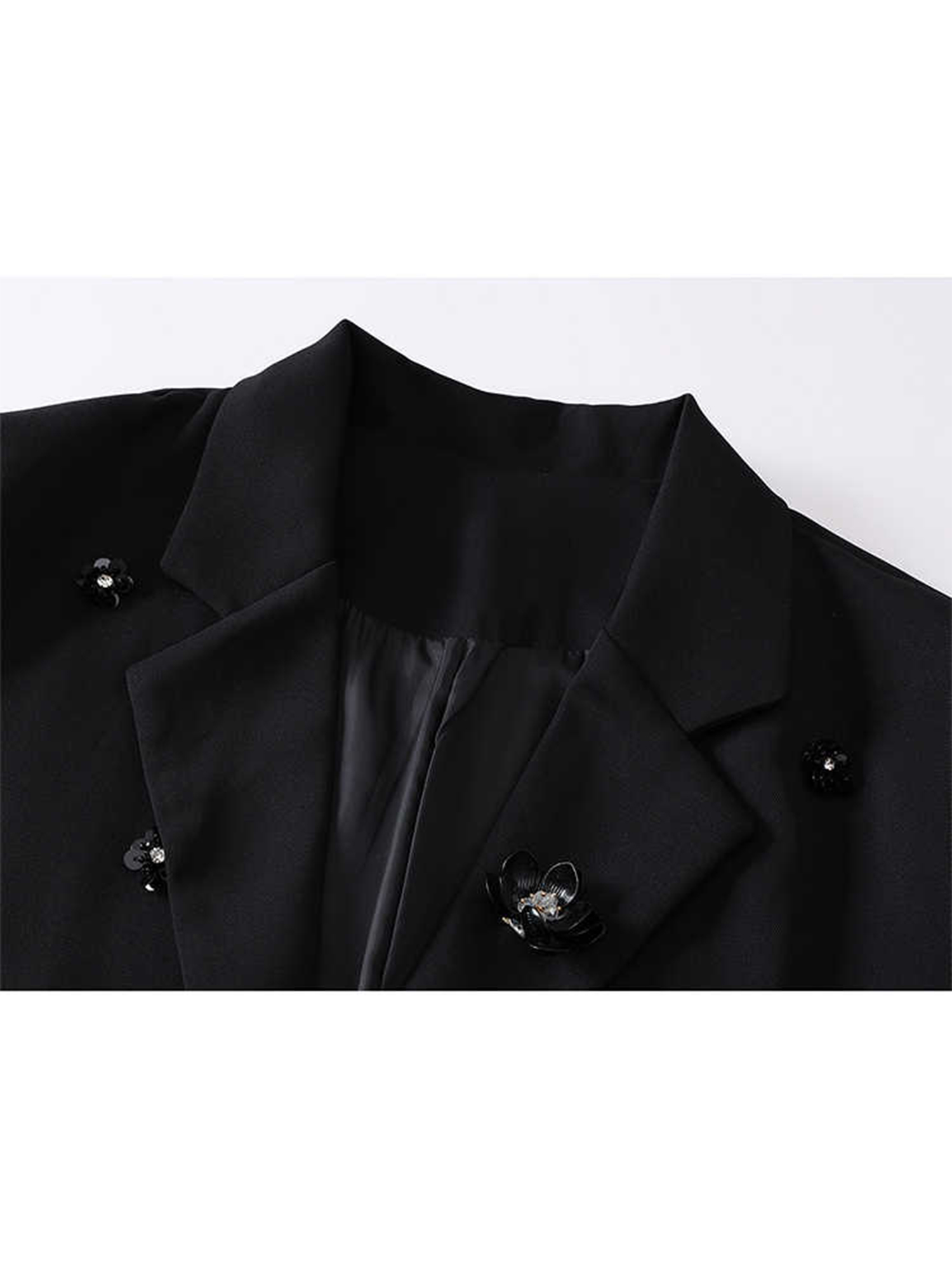 Women Black Gothic 3D Floral B - Blazer Women Oversized recension och pris