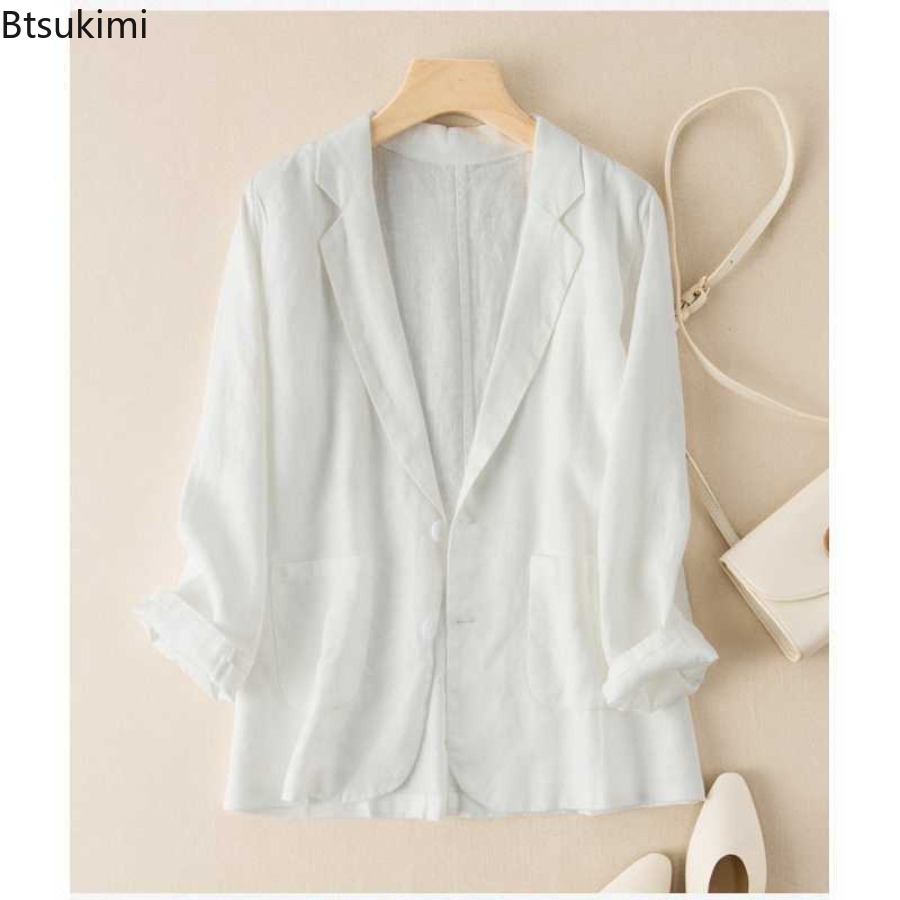 2026 New Cotton Linen Small Su - Blazer Women Oversized recension och pris