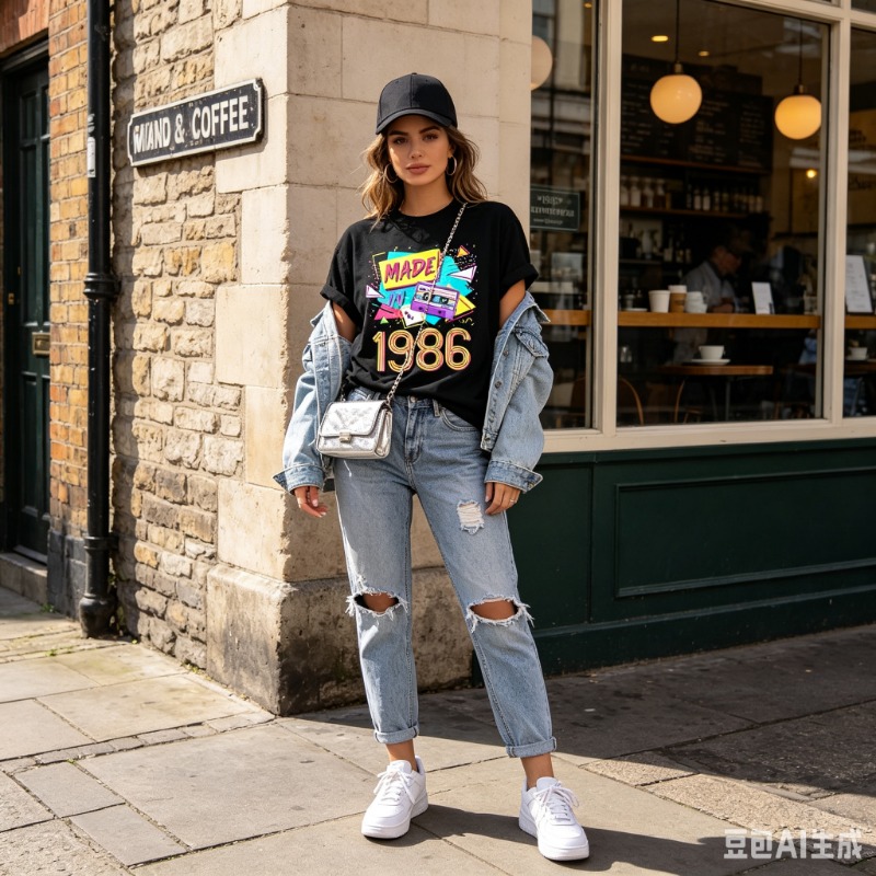 Women Men Retro 80s Graphic Te - Women Fashion 80S recension och pris
