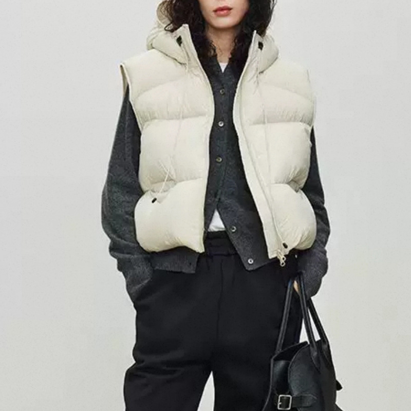 Women White Duck Down Vest Win - Puffer Vest Fashion Women recension och pris